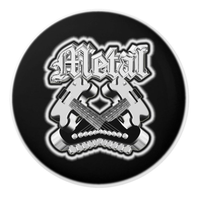 Pomo De Cerámica Dos guitarras cruzadas (Anverso)