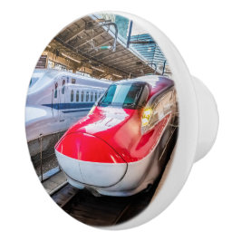 Pomo De Cerámica Dos Shinkansen en la estación de Tokio