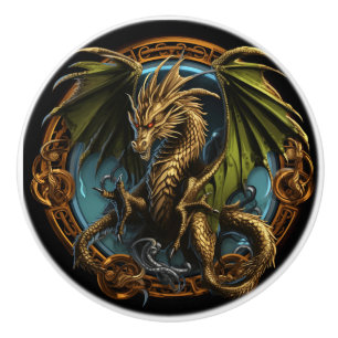 Pomo De Cerámica Dragón celta