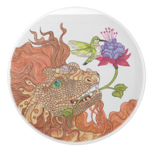 Pomo De Cerámica Dragón de los tesoros naturales