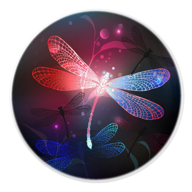 Pomo De Cerámica Dragón rojo (Anverso)