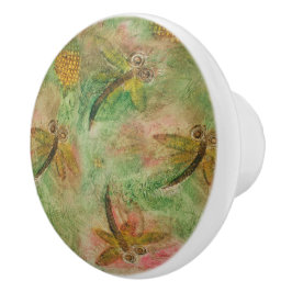 Pomo De Cerámica Dragonfly Cotton Candy