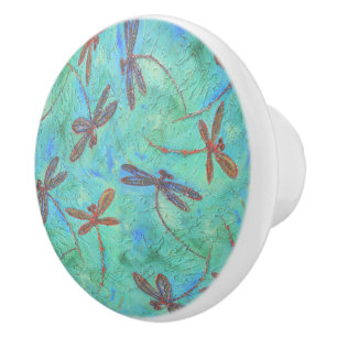 Pomo De Cerámica Dragonfly Dance Ceramic Knob