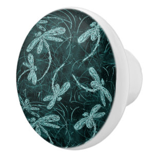Pomo De Cerámica Dragonfly Disco Midnight Blue