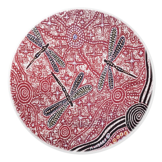 Pomo De Cerámica Dragonfly Dreaming Ceramic Knob (Anverso)