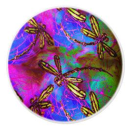 Pomo De Cerámica Dragonfly Hippy Flit