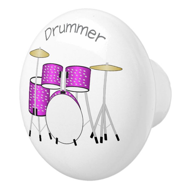 Pomo De Cerámica Drums Design Personalised (Derecha)