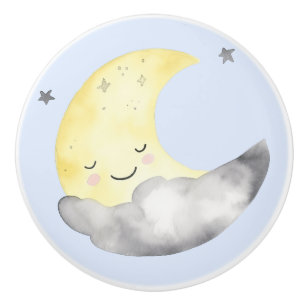 Pomo De Cerámica Ducha de bebé, luna de agua linda para dormir