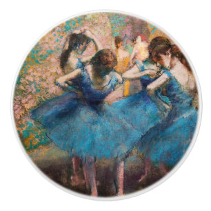 Pomo De Cerámica Edgar Degas - Bailarinas de azul