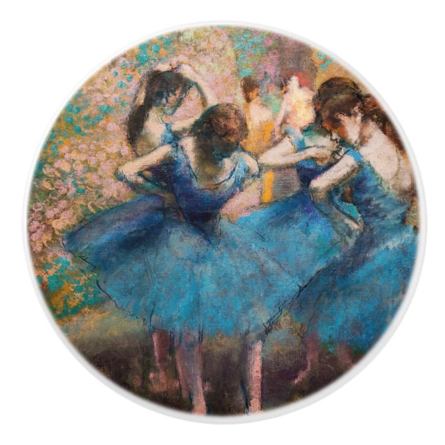 Pomo De Cerámica Edgar Degas - Bailarinas de azul (Anverso)
