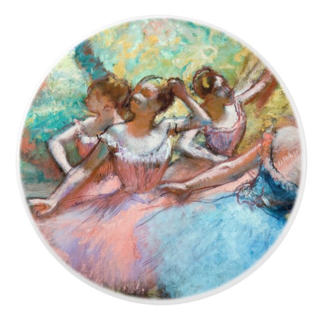 Pomo De Cerámica Edgar Degas - Cuatro Ballerinas en escena (Anverso)