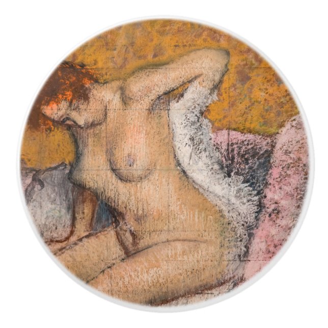 Pomo De Cerámica Edgar Degas - Después del baño (Anverso)