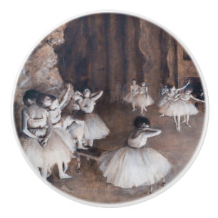 Pomo De Cerámica Edgar Degas - Ensayo de ballet sobre el escenario