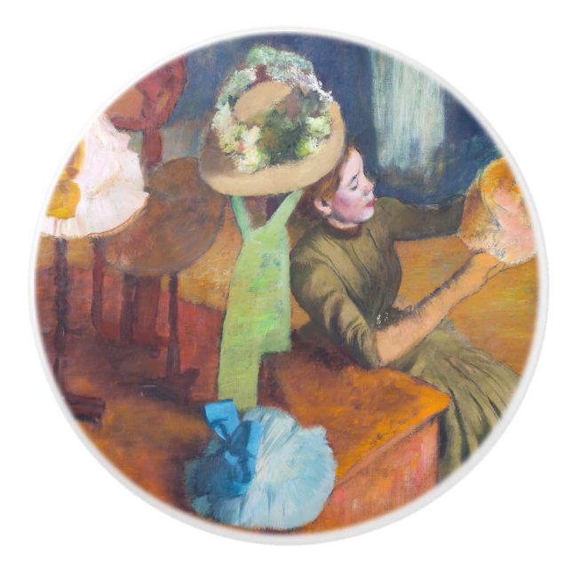 Pomo De Cerámica Edgar Degas - La Tienda de Millinery (Anverso)