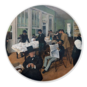 Pomo De Cerámica Edgar Degas - Oficina de algodón en Nueva Orleans