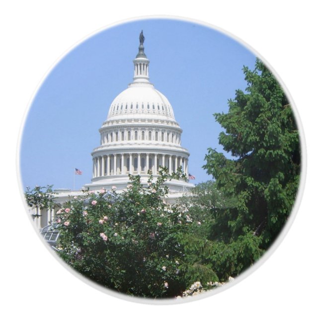 Pomo De Cerámica Edificio del Capitolio del Parque Bartholdi (Anverso)