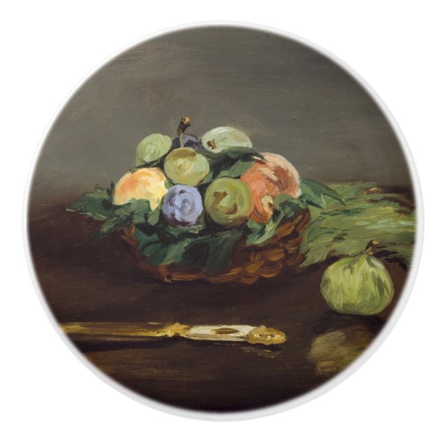 Pomo De Cerámica Edouard Manet - Cesta de frutas (Anverso)