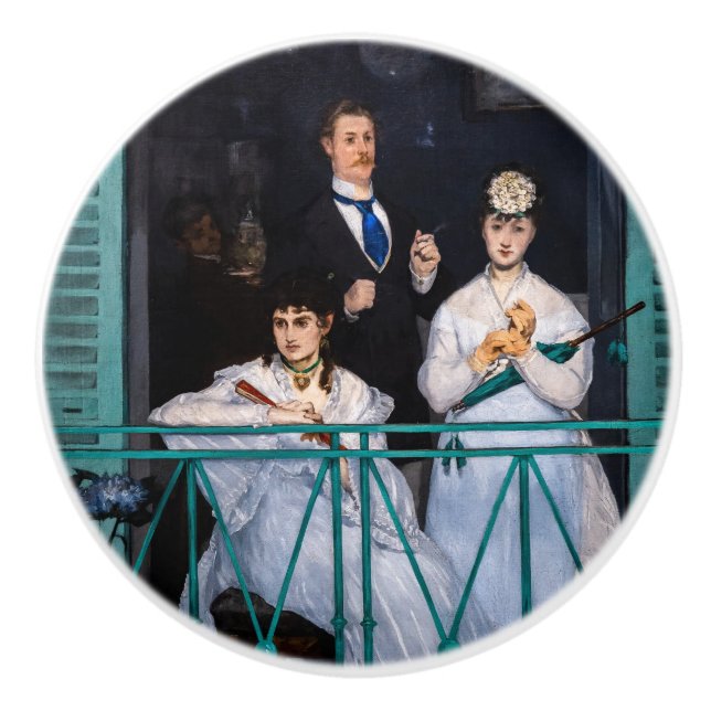 Pomo De Cerámica Edouard Manet - El Balcón / Le Balcon (Anverso)
