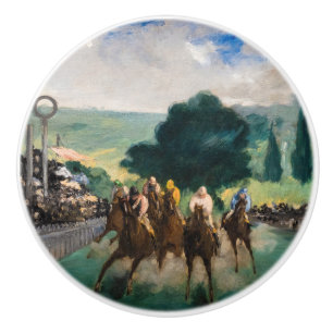 Pomo De Cerámica Edouard Manet - Las carreras en Longchamp