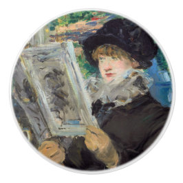 Pomo De Cerámica Edouard Manet - Mujer leyendo