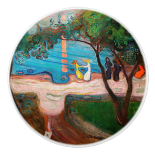 Pomo De Cerámica Edvard Munch - Baile en la playa