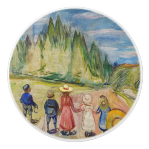 Pomo De Cerámica Edvard Munch - El bosque de cuento de hadas