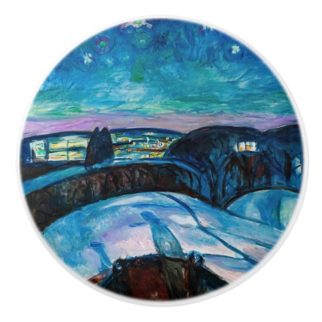 Pomo De Cerámica Edvard Munch - Noche Starry 1922 (Anverso)