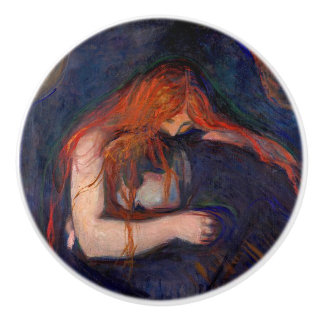 Pomo De Cerámica Edvard Munch - Vampiro / Amor y dolor (Anverso)