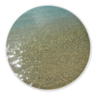 Pomo De Cerámica El agua en la playa resumen la fotografía de la na