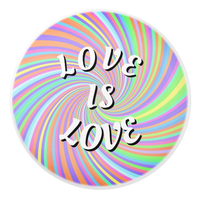 Pomo De Cerámica El Amor Es Orgullo Pride (Anverso)