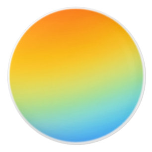 Pomo De Cerámica el arco iris colorea el botón de puerta