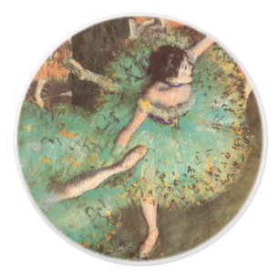 Pomo De Cerámica El bailarín verde de Edgar Degas, ballet vintage