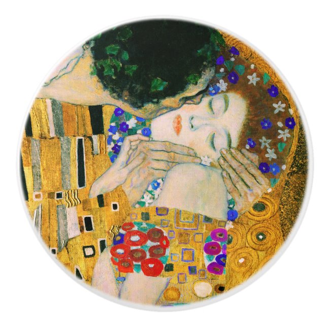 Pomo De Cerámica El beso de Gustav Klimt (Anverso)