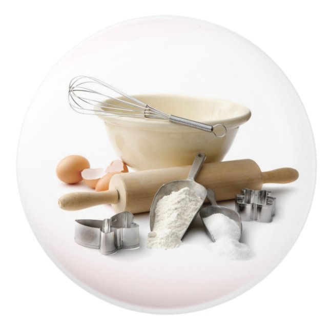 Pomo De Cerámica El botón de cerámica del panadero (Anverso)