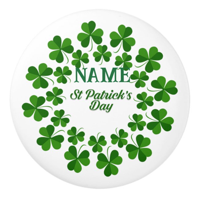 Pomo De Cerámica El Día de San Patricio fue Thunder_Cove (Anverso)