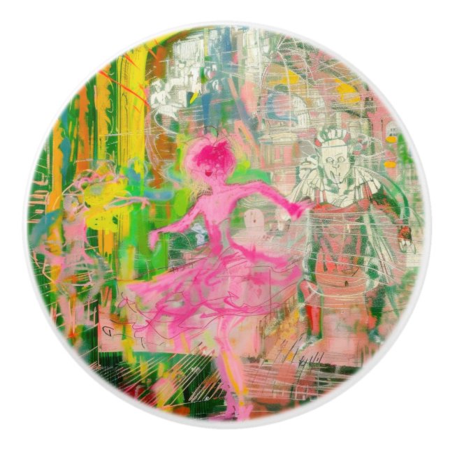 Pomo De Cerámica El estalker - Neon Ballet Chaos (Anverso)