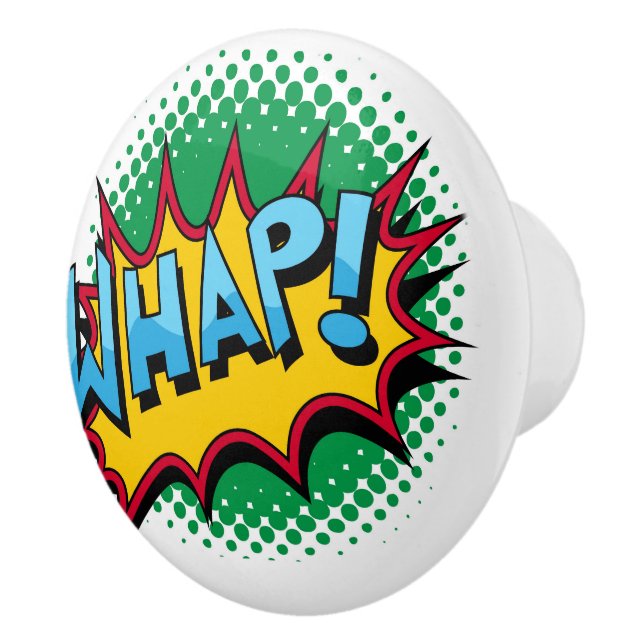 Pomo De Cerámica ¡El estilo cómico del arte pop Whap! (Derecha)