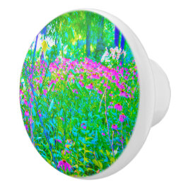 Pomo De Cerámica El impresionante paisaje del jardín azul Aqua