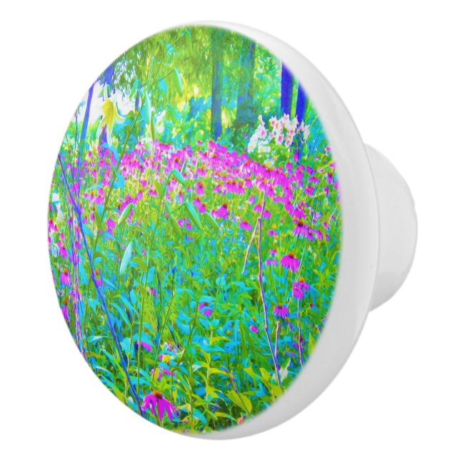 Pomo De Cerámica El impresionante paisaje del jardín azul Aqua (Derecha)