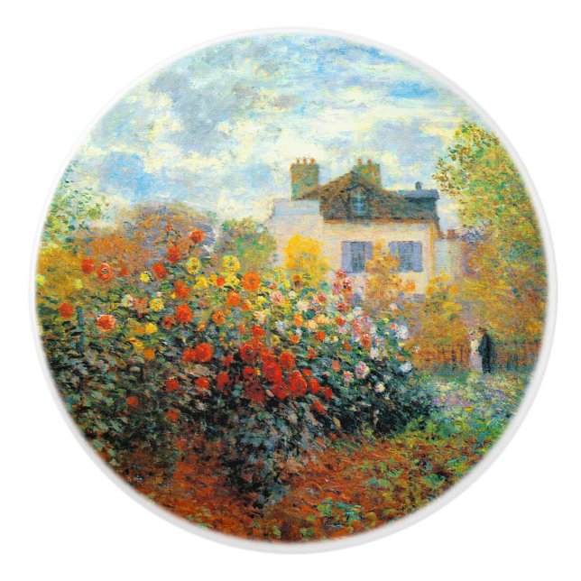 Pomo De Cerámica El Jardín del Monet en el Bella Artes Argenteuil (Anverso)