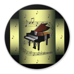 Pomo De Cerámica El ~ musical del remolino del ~ del piano observa