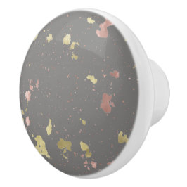 Pomo De Cerámica El oro mate y el oro Rosa brillan en gris oscuro c