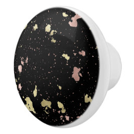 Pomo De Cerámica El oro mate y el oro Rosa caen en negro