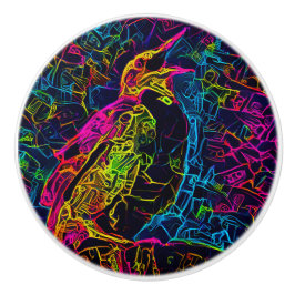 Pomo De Cerámica El pájaro solitario 3