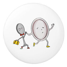 Pomo De Cerámica El plato se escapa con la decoración de la guarder