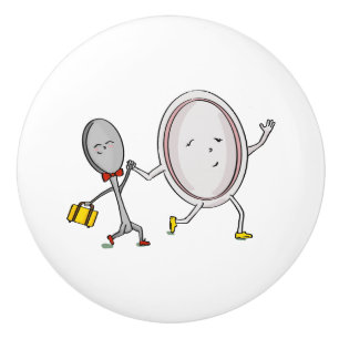 Pomo De Cerámica El plato se escapa con la decoración de la guarder