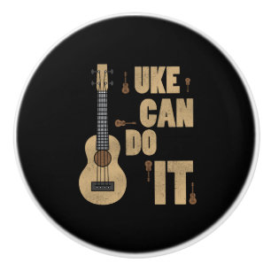 Pomo De Cerámica El retruécano Uke de Ukelele puede hacerlo