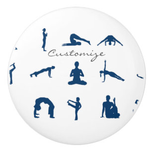 Pomo De Cerámica El yoga de silueta es Thunder_Cove