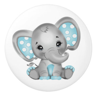 Pomo De Cerámica Elefante bebé niño 