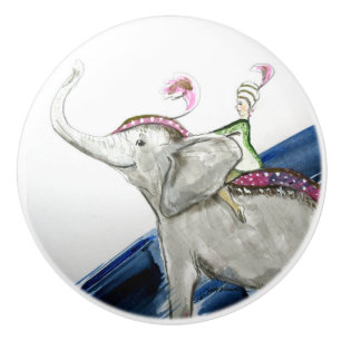 Pomo De Cerámica Elefante de la Buena Suerte